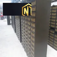 Tủ locker sắt sơn tĩnh điện màu ghi đựng thư 04